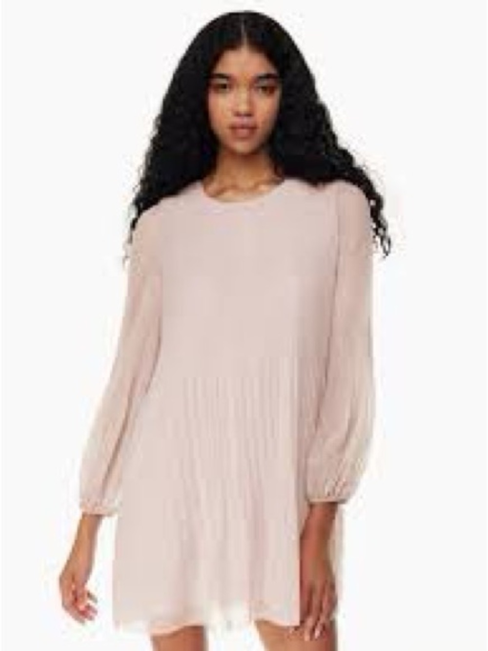 Wilfred Pleated Midi Dress in Blush - Picture 2 of 6